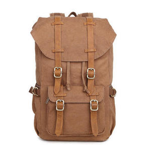 Oferta, Mochila de Lona con Puerto de Carga USB, Mochila Grande con Cordón, Mochila de Lona Grande para Llevar, Estilo Casual, Clásico, Retro, para Fin de Semana - Product Image 1