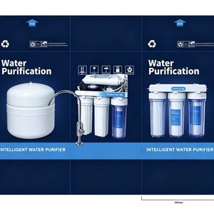 Système de filtration d'eau domestique OEM 100 GPD à osmose inverse autonettoyant et écologique pour usage extérieur et hôtelier, 5 étapes de filtration - Product Image 2