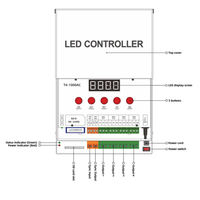 Contrôleur LED intelligent programmable par carte SD, étanche IP65, 4 ports, pour bande LED adressable T4-1000AC