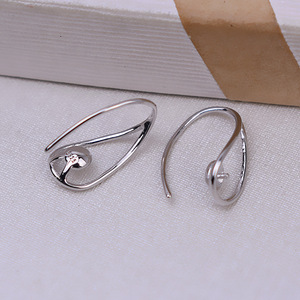 Pendientes de Perlas S925 de Plata de Ley Wenchi, Sencillos, con Personalidad Femenina, de 7-10 mm, con Bandeja Vacía para DIY, Accesorios de Joyería 16087 - Product Image 2