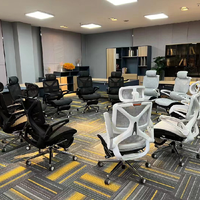 Kursi Kantor Ergonomis Eksekutif Modern Kelas Atas Foshan, Kursi Meja Komputer Rumah, Kursi Kantor Berbahan Jala Dengan Penyangga Pinggang yang Dapat Disesuaikan