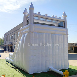 Tất cả các màu trắng lâu đài Inflatable trượt nước với leo trượt lâu đài bouncy vật liệu PVC - Product Image 5