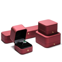Mini boîte à bijoux personnalisée rose, emballage de bijoux tendance, boîte à bijoux en velours avec logo personnalisé, ensemble d'emballage de bijoux avec logo extérieur