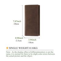 Dompet Grosir Mewah Merek Terkenal Anti RFID Lipat Dua Bergaya Kulit Asli Tempat Kartu Dompet Kartu Tas Clutch