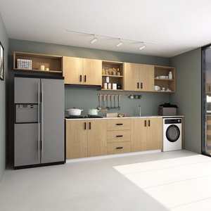 Armoire <span class=keywords><strong>de</strong></span> <span class=keywords><strong>cuisine</strong></span> moderne avec portes, placard en bois, organisateur <span class=keywords><strong>de</strong></span> rangement <span class=keywords><strong>pour</strong></span> <span class=keywords><strong>petite</strong></span> <span class=keywords><strong>cuisine</strong></span>, taille et couleur personnalisables, installation facile - Product Image 6