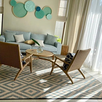 Tapis moderne fait main en laine/soie tufté, épaisseur 10 mm, écologique, haute qualité, 1 pièce