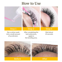 STARSCOLORS Colle pour extensions de cils à l'arôme de citron 10ml, séchage rapide, imperméable, colle pour extensions de cils à faible humidité, bonder pour cils