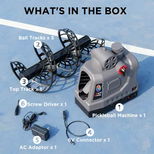Macchina per Pickleball di Alta Qualità in ABS 681PBH, Lanciatore Automatico con 3 Angoli e 4 Velocità Regolabili, Trainer Portatile per Topspin - Product Image 6