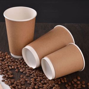 Gobelet en papier à double paroi jetable, imprimé sur mesure, imperméable, écologique, avec revêtement PE et qualité alimentaire - Product Image 2
