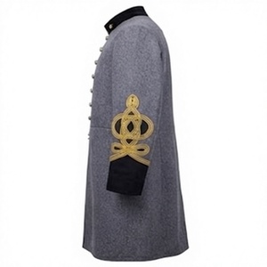 Manteau d'uniforme historique gris pour homme, à double boutonnage, pour événements costumés - Product Image 5