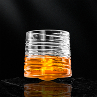 Verre à vin rotatif transparent moderne, gobelet créatif en spirale, tasse gravée personnalisée 201-300ml, vaisselle de fête écologique