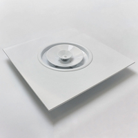 Nouveaux produits HVAC : Diffuseur d'air circulaire carré en aluminium pour plafond, design moderne, avec noyau rotatif, pour usage professionnel