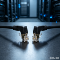 Cable de Conexión de Red Ethernet en Ángulo Recto Linkwylan Cat8 Flexible de 90 Grados