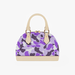 Bolso de Mano Tipo Concha para Mujer, Diseño Personalizado con Estampado de Camuflaje Desértico, Piel Sintética, Acrílico, Camuflaje Nube, Moda - Product Image 2