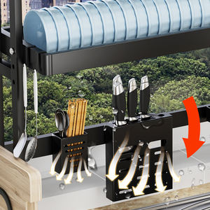 Stainless Steel Expandable Kitchen Over <b>Sink</b> Chopsticks & Dish Storage <b>Rack</b> Waterproof Durable Modern - Product Image 4