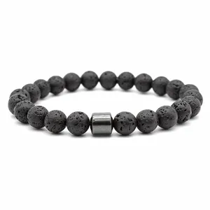 HP 8mm Black Stone tiger Eyes <strong>Bead</strong> Stretch <strong>Bracelet</strong> Magneto Magnetism Beaded <strong>Bracelet</strong> <strong>Beads</strong> Wholesale - Product Image 2