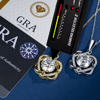 Bijoux Infinity Love, pendentif en diamant créé en laboratoire de 1 à 5 carats, plaqué or blanc 14 carats, chaîne en argent S925, collier en moissanite en forme de cœur pour femmes
