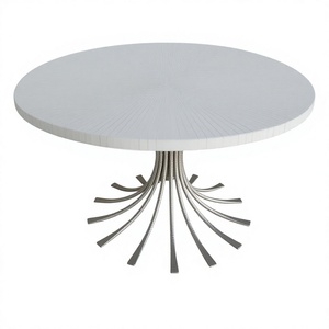 Decorative Garden <b>Table</b> for Home Hallway Decor Metal Base Solid Classic Coffee <b>Table</b> Decorative Dining <b>Table</b> Top Resin Board - Product Image 1