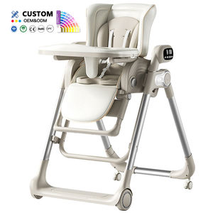 Chaise haute pour bébé pliable, chaise à bascule électrique, siège inclinable et pivotant, balançoire électrique pour bébé en plastique, chaise de repas - Product Image 2