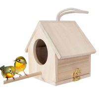 Vente en gros de nids d'oiseaux bleus suspendus DIY, maison d'extérieur en bois, jardin d'oiseaux, produit de fabrication peint