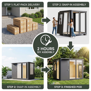 Casa Modular <span class=keywords><strong>de</strong></span> Aluminio para Jardín, Sin Necesidad <span class=keywords><strong>de</strong></span> Grúa, Estudio Moderno para Patio Trasero, Pequeña Casa Modular, Contratista <span class=keywords><strong>de</strong></span> Construcción en EE. UU. - Product Image 5
