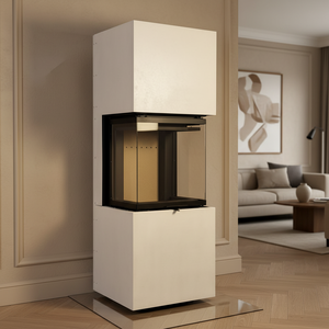 Poêle à <span class=keywords><strong>bois</strong></span> autonome à économie d'énergie, coque en acier massif, combustion optimisée, flamme réelle, poêle domestique paysager - Product Image 5