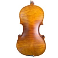 Violon en contreplaqué avec placage tigre pour débutants, avec étui à violon en mousse triangulaire, vente en gros disponible