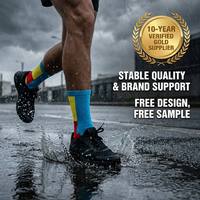 Chaussettes de course personnalisées avec logo, longueur mi-mollet, polyester, nylon, Coolmax, extensibles, pour trail, marathon, chaussettes athlétiques personnalisées