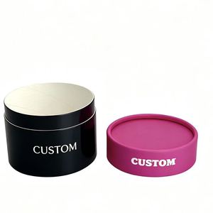 Boîte en papier cylindrique avec logo personnalisé, tube d'emballage cadeau pour parfum, huile essentielle, thé, nourriture, cosmétiques, aromathérapie - Product Image 2