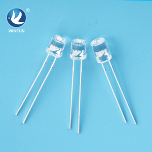 Vanfun độ sáng cao 5mm phẳng hàng đầu Dip dẫn <span class=keywords><strong>Diode</strong></span> đèn trắng phát ra 3V đầu vào hiệu quả cao tiết kiệm năng lượng 1400-1600K màu - Product Image 2