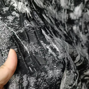 Jsu30033 <strong>2026</strong> New Black and White Floral Cut Marble Jacquard Fabric Dress Fashion Skirt <strong>Material</strong> - Product Image 2