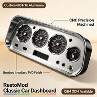 Kit de cadre de tableau de bord pour voiture classique Restomod en aluminium 6061-T6 usiné CNC sur mesure |   Anodisation brossée ou PVD |   OEM ODM