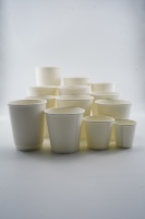 Gobelet en papier jetable écologique à paroi simple, version blanche épaissie, pour fêtes, 1,5-9 oz, logo personnalisé, marque Zawada