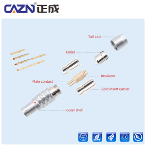 CAZN Factory B Series 00 Schnell verschluss <span class=keywords><strong>2</strong></span> <span class=keywords><strong>3</strong></span> 4 5P Din Straight Plug Push Pull Circular Connector-FGG.00.304.CLAD22 FPG.00.302.CLAD32 - Product Image 3