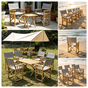 Fauteuil à bascule rustique en bois de chêne massif pour jardin, chaise de patio extérieure avec pieds coniques, fauteuil inclinable manuel, imprimé couleur intégrale Dendro - Product Image 2