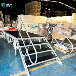 Exhibition Round Stage for Lighting Truss Aluminum Properties Stage Stairs