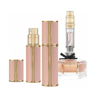 Mini 5ml Luxury Leather Screen Printed Custom Logo Essential Oil <b>Perfume</b> Atomizer Pump Sprayer <b>Bottles</b> - Product Image 1
