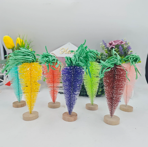 DAMAI Wholesale <b>Easter</b> Decor Carrot Mini Snowy Pine <b>Trees</b> 7 Colors Optional Ornaments for Holiday Party Festival <b>Decoration</b> - Product Image 2