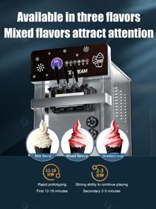 Commercial Table Top Vertical 3 5 7 Flavors Soft <b>Ice</b> Cream <b>Machine</b> Stainless Steel Soft <b>Ice</b> Cream Maker Slush <b>Machine</b> - Product Image 2