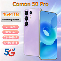 Cámara con IA de 108MP, Camon 50 Pro, Pantalla HD de 7.3 Pulgadas y 90Hz, Android 15, 16GB, 1TB, Más de 8000mAh, MTK 62XX Deca Core, 5G, Doble SIM, Face ID, GPS