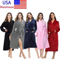 Robes de bain douces et élégantes en flanelle, longues, pour femmes matures, robe de bain sexy unisexe, robe de spa de luxe, livraison gratuite