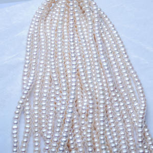 9-10mm <b>Black</b> Rice Shaped Freshwater Pearl <b>String</b> Natural Real Pearl DIY <b>Necklace</b> Material Zhuji Pearl Wholesale - Product Image 1