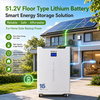 Batterie Lithium Fer Phosphate Hybride Extérieure 16 kWh 51,2 V 314 Ah Solaire Intelligente Wi-Fi Empilable 8000 Cycles Fiable