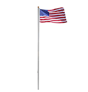 Home <span class=keywords><strong>Garden</strong></span> 25FT Asta de bandera de aluminio seccional Bandera americana de EE. UU. y bola dorada Kit superior Driza Bandera Polo Hardware Comercial al aire libre - Product Image 2