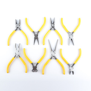 Juego de alicates de joyería Xinrui, 8 piezas, mango amarillo, acero inoxidable, para herramientas de manualidades DIY - Product Image 3