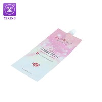 YiXing Gel de sécurité imprimé personnalisé crème solaire bec verseur pochette supplément emballage cosmétique échantillon Sachet