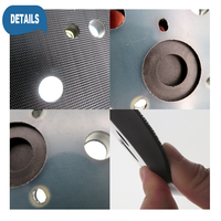 Plaque de support de ponçage ronde de 5 pouces (125 mm) avec 5 trous, système auto-agrippant, pour disques abrasifs, remplacement pour ponceuses de polissage