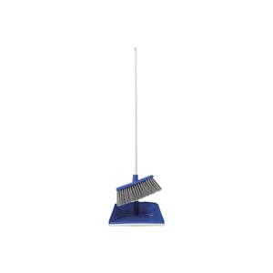 Juego de escoba y recogedor Sorex de 90 cm, azul y plateado, herramienta para limpieza de pisos - Product Image 1