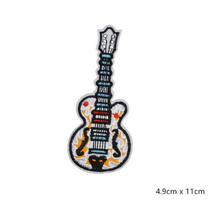 Parche <span class=keywords><strong>de</strong></span> cuerno <span class=keywords><strong>de</strong></span> bajo <span class=keywords><strong>de</strong></span> guitarra bordado <span class=keywords><strong>de</strong></span> tela adhesiva <span class=keywords><strong>de</strong></span> fusión en caliente para decoración <span class=keywords><strong>de</strong></span> ropa DIY en Jeans zapatos bolsos sombreros estilo <span class=keywords><strong>de</strong></span> hierro - Product Image 5