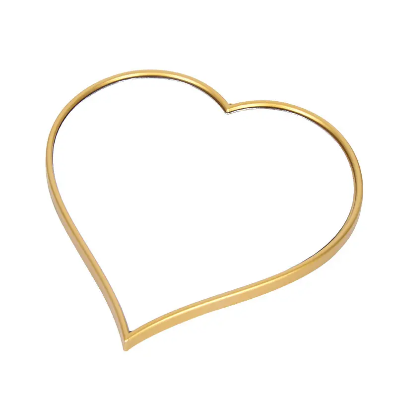Heart shape make up wall mounted hanging plastic Mirror Bathroom Cosmetic dressing make up decoration mirror